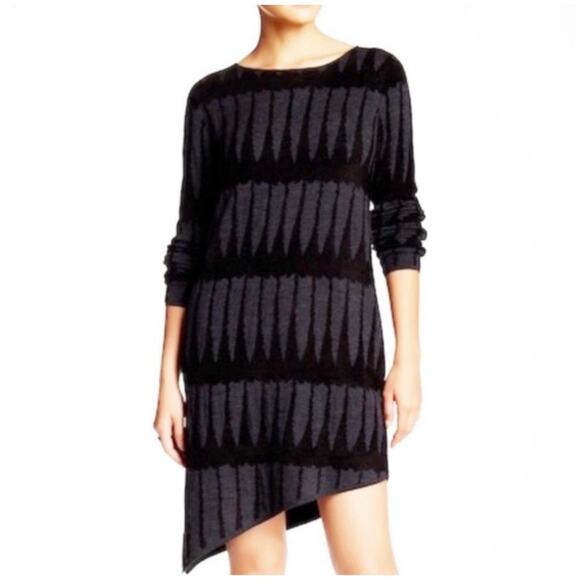 Skull Cashmere Black Belinda Asymmetrical Long Sleeve Wool Sweater Dress Small - Picture 10 of 10